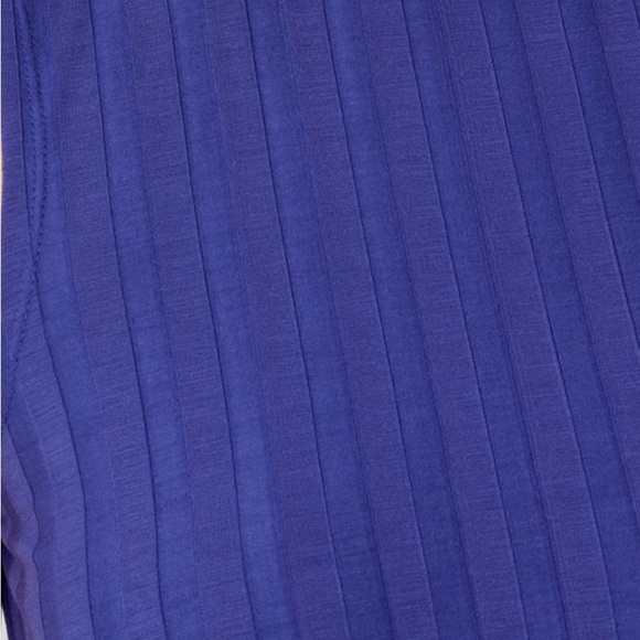 Eileen Fisher Wide Rib Stretch Mock Neck Easy Fit Knee Length Dress - Picture 7 of 8